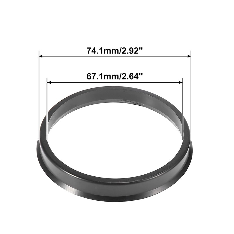 X AUTOHAUX 4 Pieces Plastic Centring Rings Spacer Rings for