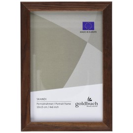 goldbuch Cornice per Foto Skandi 10 x 15 cm, Cornice Singola in Vero Legno, da appoggiare, Cornice in Legno con Supporto da Parete, Cornice per Foto, Colore: Marrone