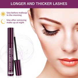 Eyelash Growth Serum, Lash Serum for Eyelash Growth & Enhancing, Advanced Formula for Natural Lashes or Lash Extensions & Brows (0.17 FL OZ, Count, 1)