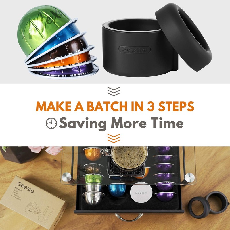 Easy-Seal Coffee Capsule Refill Kit for Nespresso Vertuoline with a