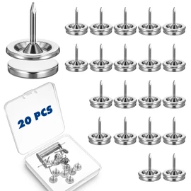 Hpmjz 20 pcs Magnetic Push Pins Magnet Thumb Tacks Cute Flat Push Pin Decorative Pushpins Clip Poster Photo Hangers for Wall Bulletin Cork Board Map Picture Kit Poster Holder