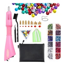 Kit De Aplicador Piedras Decorativas Para Ropa Uñas Hotfix