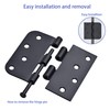 4 x 4 Inch Black Door Hinges, 18 Pack Matte