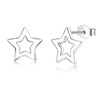 Glintara Silver Star Stud Earrings for Women, 925 Sterling Silver