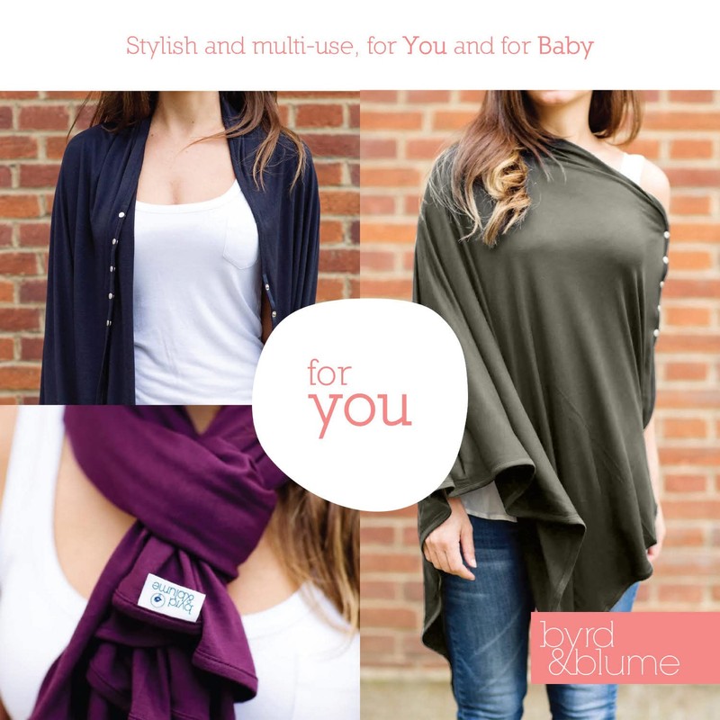 Byrd & Blume Maternity Nursing Cover Breathable Lightweight Breastfeeding Cover