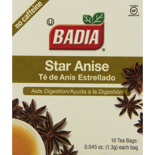 Badia Tea Star Anise, 10-Count (Pack of 20)