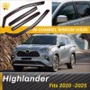 In-Channel Window Rain Visors Sun Shade Guards Fits Toyota Highlander