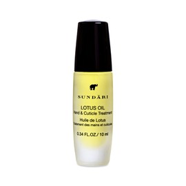 SUNDARI Lotus Hand & Cuticle Oil - 0.34 Fl Oz, Hydrating Treatment, Pure Lotus Oil, Instantly Absorbing Roll-On, Floral Scent, All Natural Ingredients