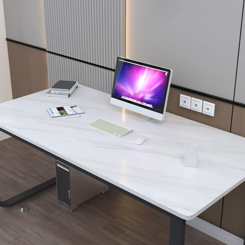 VOLEAAR 30CM x 500CM Glossy White Marble Contact Paper for