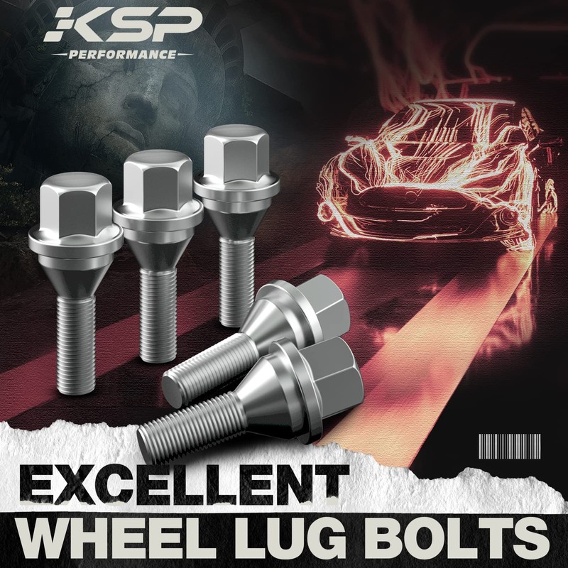 KSP 20pcs ET Wheel Lug Bolts M12x1.25 for 2018-2024 Je/ep