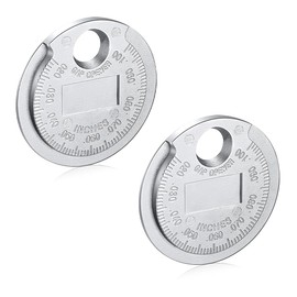 Zpana Car Spark Plug Measuring Tool, 2PCS Vehicle Wire Gap Gauge Gapper Scaled from 0.020 to 0.100 Inch, Automotive Sparkplug Gap Implement Accessories, Universal for SUV, Sedan, Truck