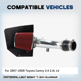 ANWENCHAPEY Cold Air Intake Kit Compatible With Toyota Camry Base/Ce/Le/Se/Xle 2.4L 2007-2009