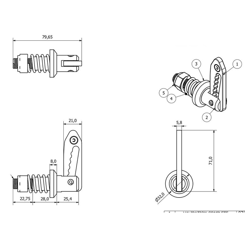 AB Tools 2 x M12 Antiluce Tailgate Drop Catch Trailer