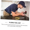 Tofficu Multi Functional Curved Nose Pliers Ergonomic Household Tool with