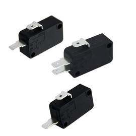 3 Packs W10727360 & W10269460 & W10269458 Microwave Door Switch Kits Compatible with Microwave Ovens SZM-V16-FC-61 SZM-V16-FC-62 SZM-V16-FC-63,Terminal Width 3/16''