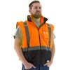 Majestic Glove 75-1384/M High Visibility 8-in-1 Waterproof Jacket, Orange/Black, Medium