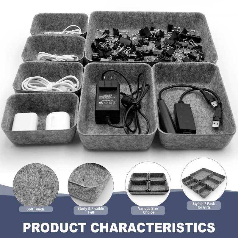 Criveple Felt Drawer Organiser, Felt Drawer Organiser System, Dressing Table