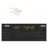 Blank Black Gift Certificates 25set, gift certificate for business, Comes
