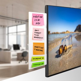 Dry Erase Monitor Memo Board, Whiteboard Memo Board for Computer Monitor with Magnetic Pen, 7.5x2.7 Side Memo Board