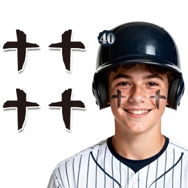 40 Pairs Breathable Cross Eye Black Stickers for Kids Men Women, Sports Face Eyeblack Sticker for Football Baseball Softball Accessories Themed Party Birthday Party Supplies