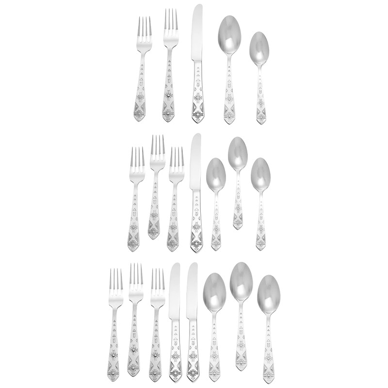 Towle Everyday Pueblo 20-Piece Stainless Steel Flatware Set, Service for