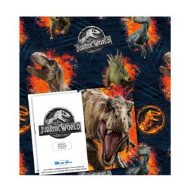Jurassic World - Carta da regalo, 8 fogli, 8 etichette, 70 x 50 cm, prodotto ufficiale responsabile
