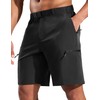 Haimont Mens Black Hiking Cargo Shorts with Zipper Pockets Lightweight