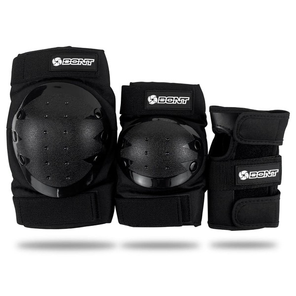 Bont Skates – Kids Bont Black Protective Pads Set with