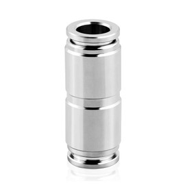 TAILONZ PNEUMATIC 304 Stainless Steel Straight - 6 mm Pipe AD Push to Connect Pipe Fittings Push Lock PU6 (Pack of 1)