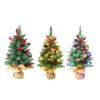 18 Inches Mini Christmas Trees Battery Operated Artificial Prelit Tabletop
