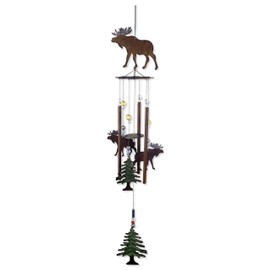 Sunset Vista Designs Wilderness Wonders Moose Wind Chime, 28-Inch Long