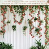 Suncalla 3 Pcs Artificial Apple Garland 57inch Fake Apples Bunch
