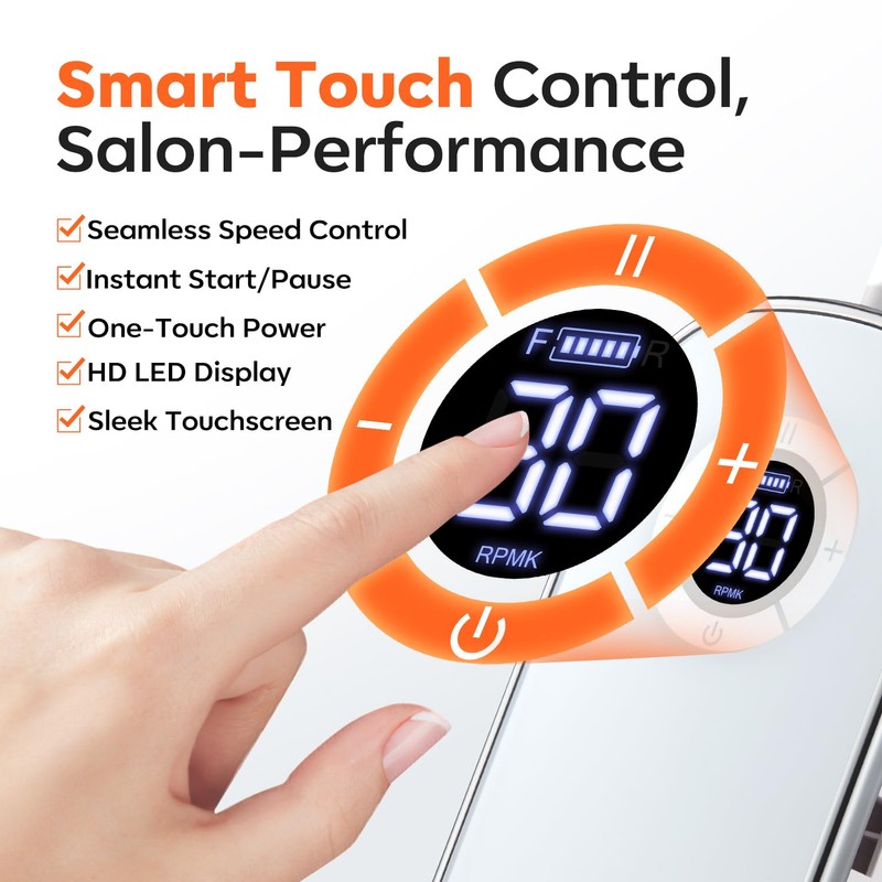 Modelones Electric Nail Files, 35000RPM Professional Nail Drill, Portable Portable