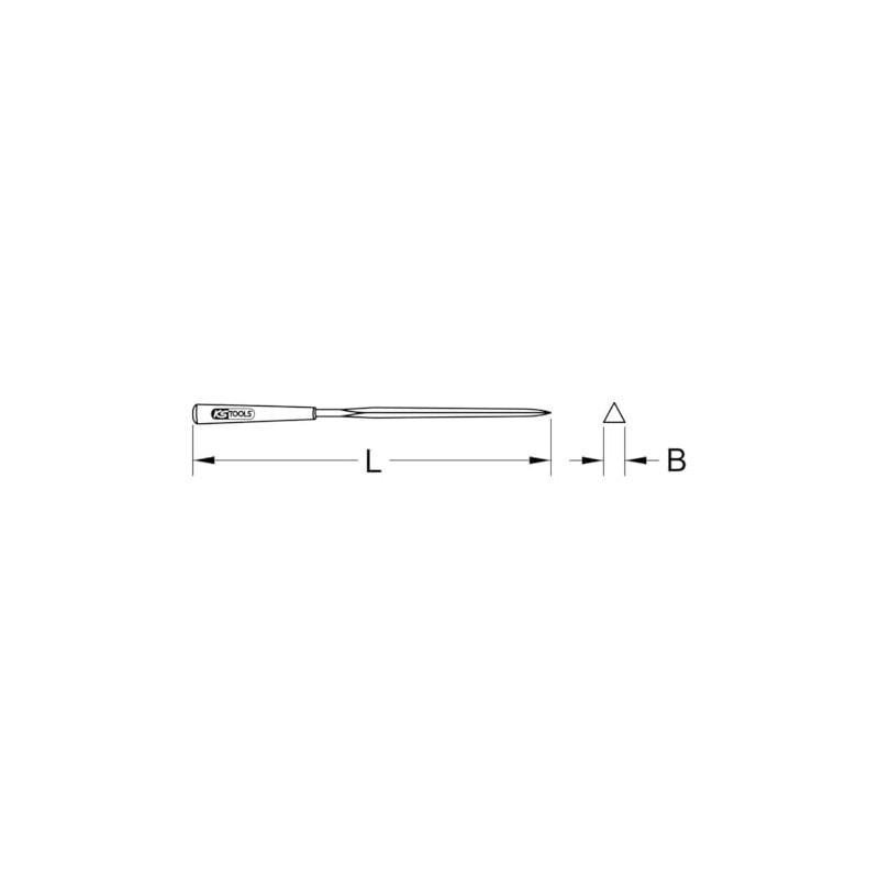 KS-Tools 140.3054 Dreikant-Nadelfeile,3mm