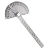 Stainless Steel Protractor 0-180 Degrees, Woodworking Ruler Angle Finder, Metal