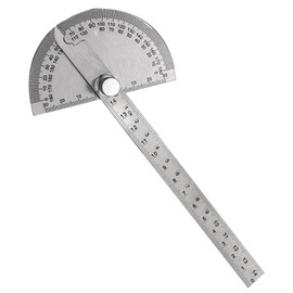 Stainless Steel Protractor 0-180 Degrees, Woodworking Ruler Angle Finder, Metal Adjustable General Angle Measuring Tool(Size:0-180 Degrees)