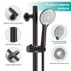 AULEEND Shower Slide Bar Handheld Shower Head with Hose, 5-Function