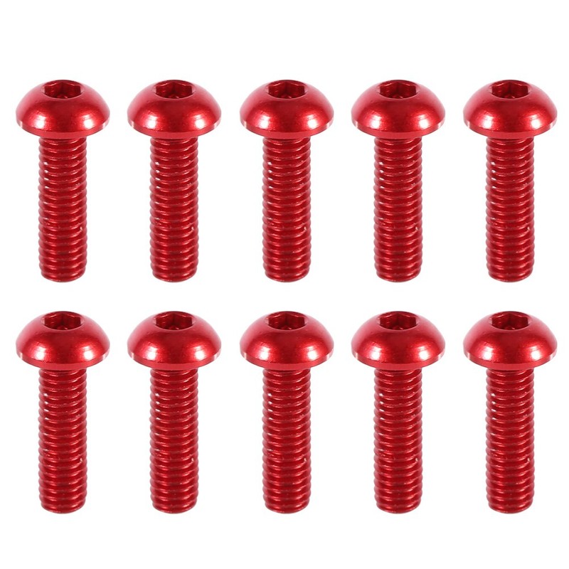Pack of 10 M3 6-10 mm Colourful Button Round Cylinder