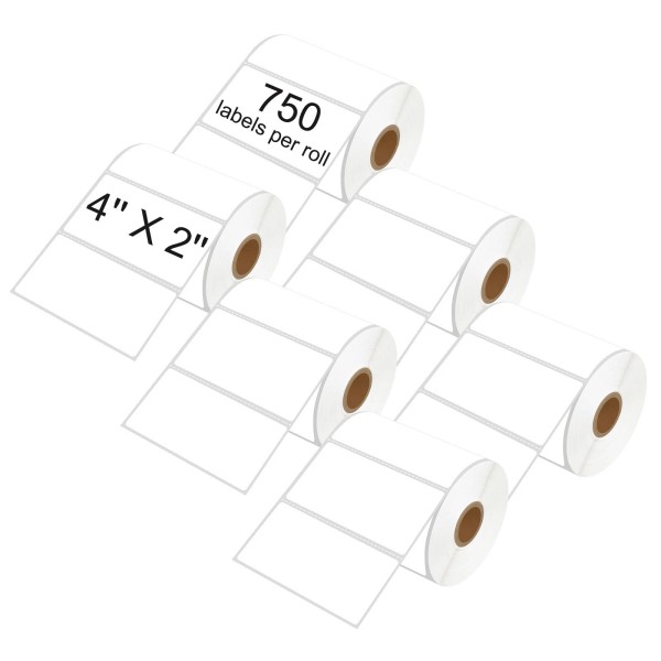 9leafclover 6 ROLLS Direct Thermal Address Name Labels 4"X2" For