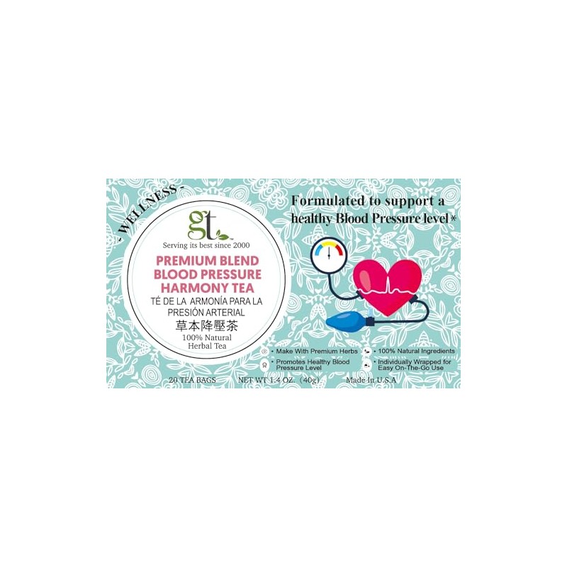 GT High Blood Pressure Tea Premium Blend, 1.4 Ounce Box