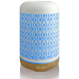 KMRIPYU - Difusor de aceite esencial, 250 ml, humidificador ultrasónico de hierro, difusor de aceite de aromaterapia, con 4 modos de temporizador y 7 luces LED que cambian de color, sin BPA, difusor