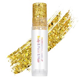 Face and Body Glitter Stick, Singer Concert Music Rave Festival Party Accessories Face Glitter for Women.(Gold)