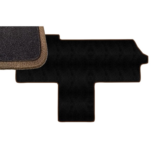 Brown Edge Custom Fit Front Carpet Floor Mat, Black, Compatible