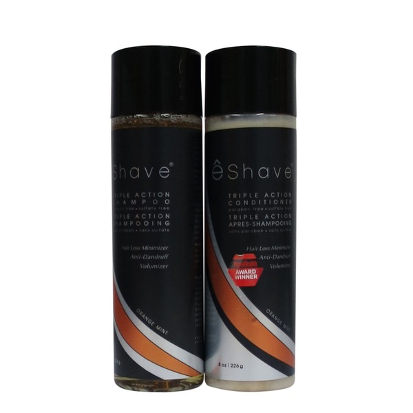 Eshave Orange Mint Triple Action Shampoo and Conditioner Duo 8 oz each