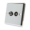 AET CPCTSSBL Polished Chrome Classical TV & Sky Black Insert-Coaxial