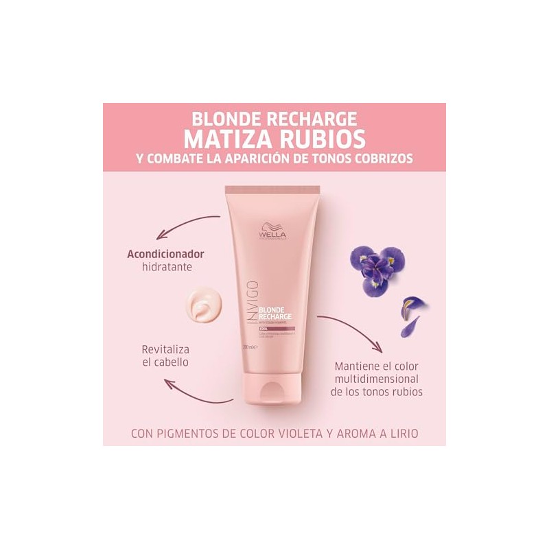 Wella Professionals Invigo Blonde Recharge Acondicionador Matizador Rubios 200ml
