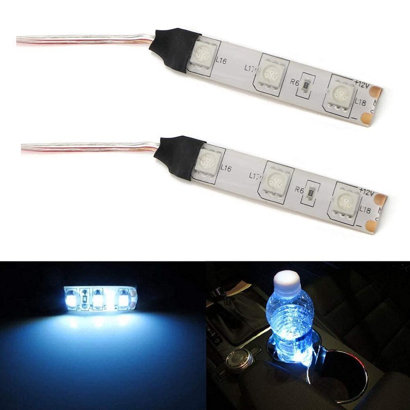 iJDMTOY 3-SMD LED Cup Holder, Glove Box, Ashtray Accent Lighting