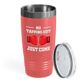 FLairy Land Boxing Coral Edition Tumbler 20oz - No Tapping Out - Gift For Boxer Athlete Fitness Fight Sport Gym Workout Punch Glove Game Man Dad