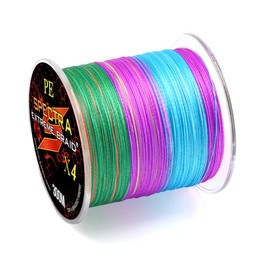 327 Yards (300m) Fishing Line, 4 Strands Stronger Multifilament PE Braid Wire, Braided Fishing Line Abrasion Resistant Superline Zero Stretch, 0.3mm Diameter, 40IB (colors)