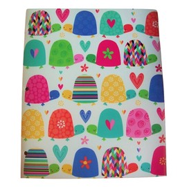 Studio C Carolina Pad Set of 3 Poly Folders ~ Happy Go Lucky (Turtle Love, Colorful Hearts of Love, Loving Heart)